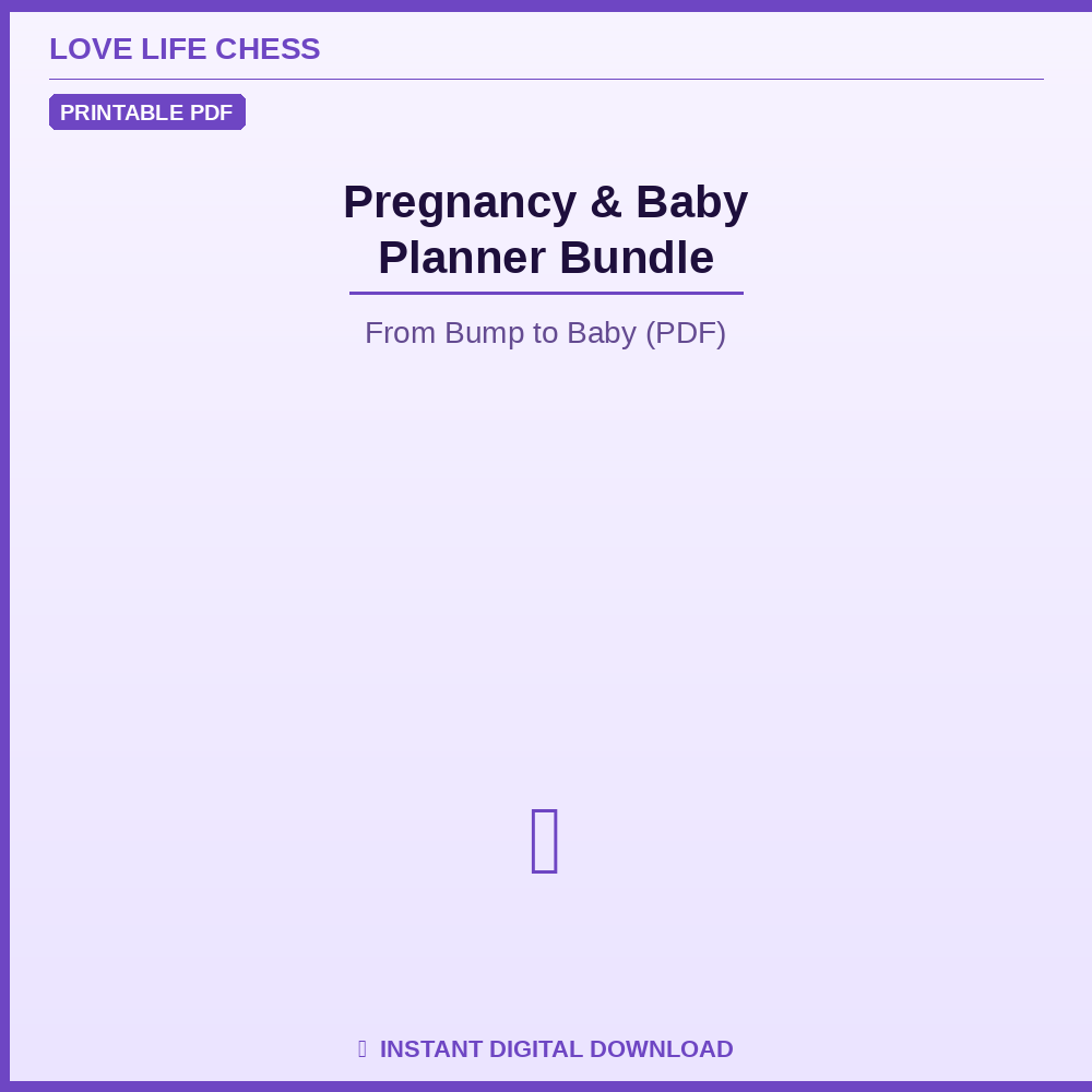 Pregnancy & Baby Planner Bundle — From Bump to Baby (PDF)