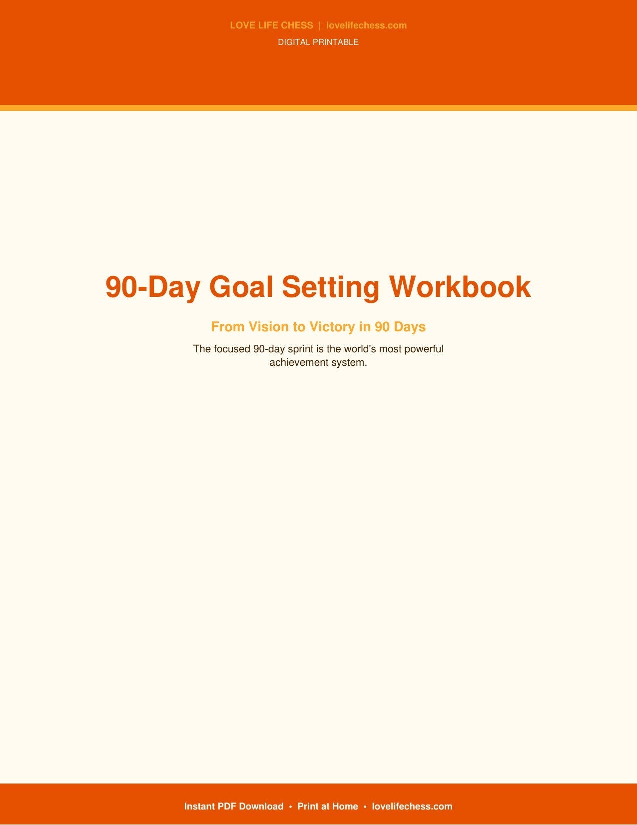 90-Day Goal Setting Workbook — Achieve Big Goals Fast (PDF)