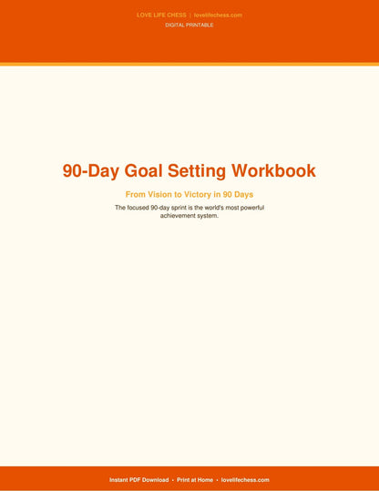 90-Day Goal Setting Workbook — Achieve Big Goals Fast (PDF)