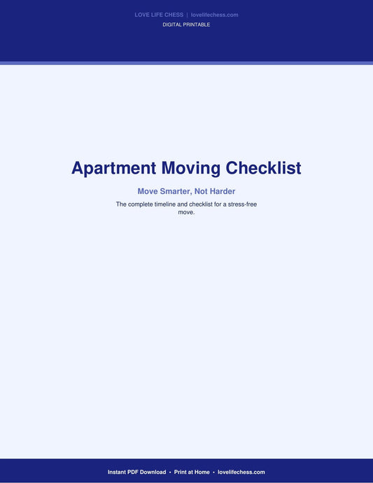 Apartment Moving Checklist — Stress-Free Moving System (PDF)