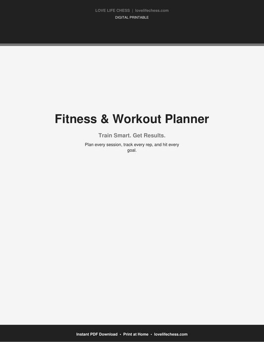 Fitness & Workout Planner — Training Log & Progress Tracker (PDF)