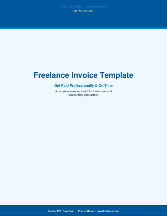 Freelance Invoice Template — Get Paid Professionally (PDF)