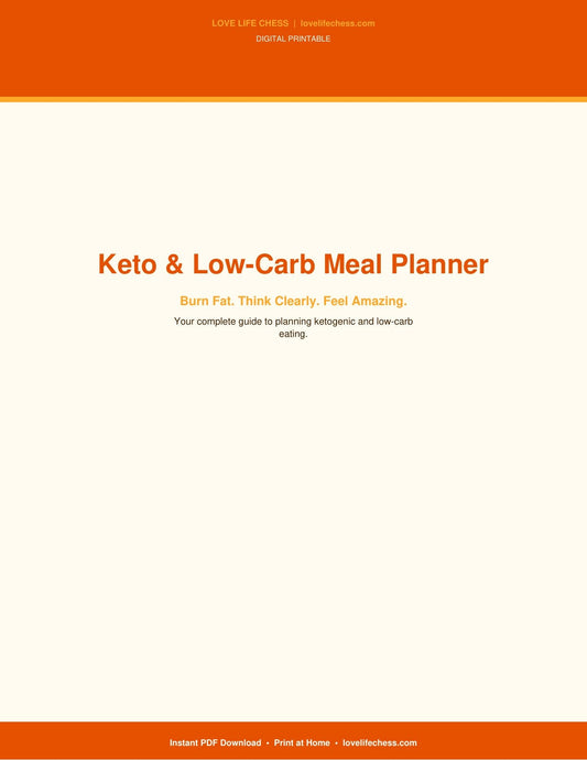Keto & Low-Carb Meal Planner — 30-Day Planning System (PDF)