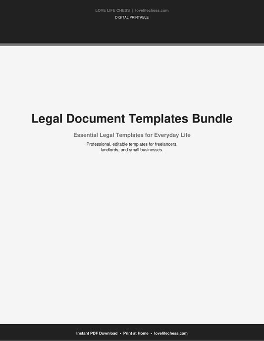 Legal Document Templates Bundle — Bill of Sale, NDA & Service Agreement (PDF)