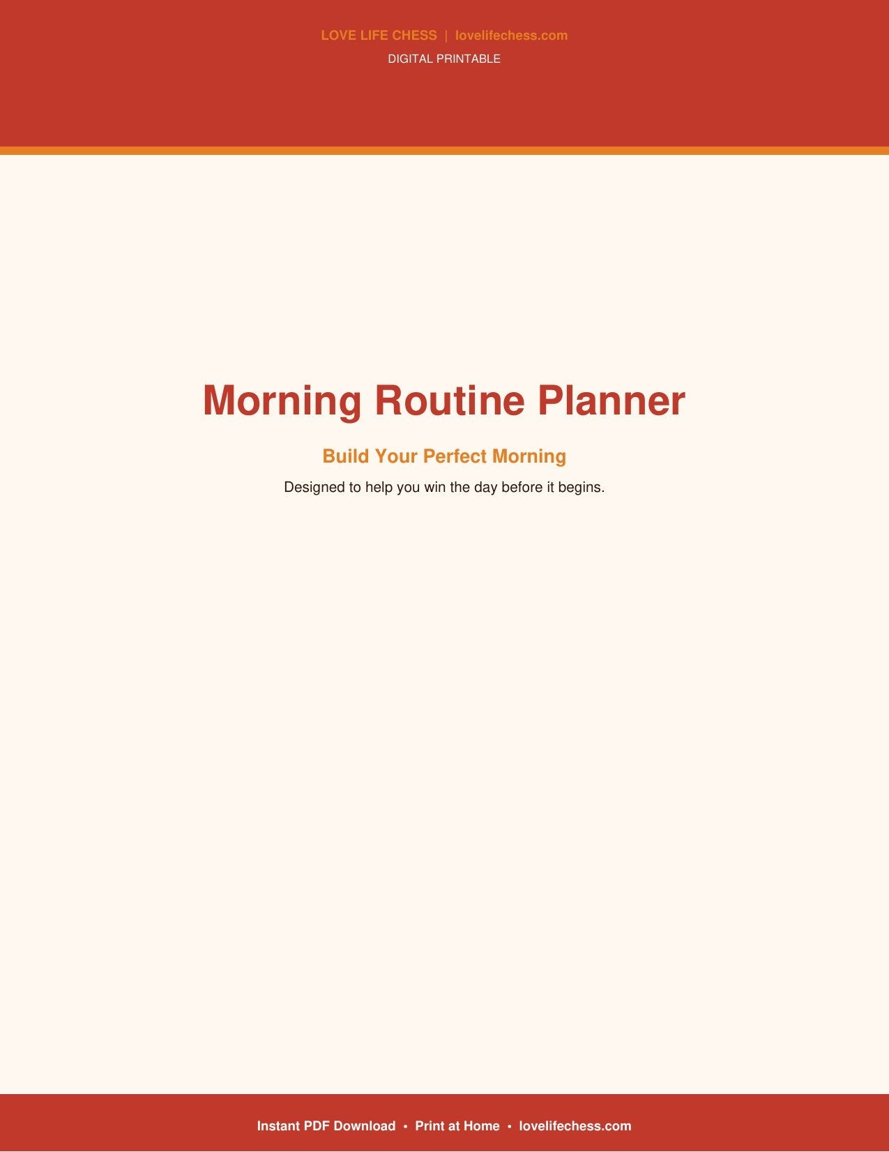 Morning Routine Planner — Build Your Perfect Morning (PDF)