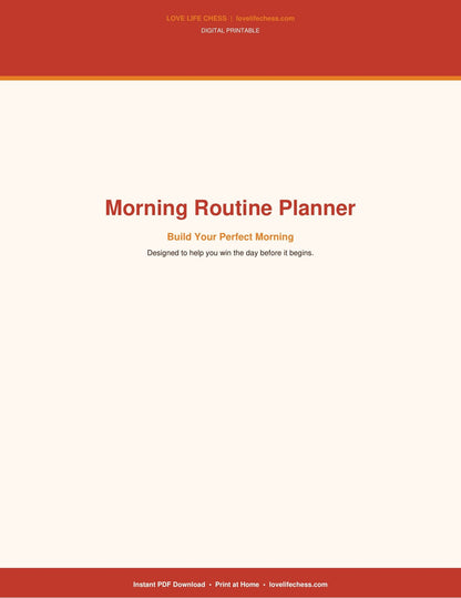 Morning Routine Planner — Build Your Perfect Morning (PDF)