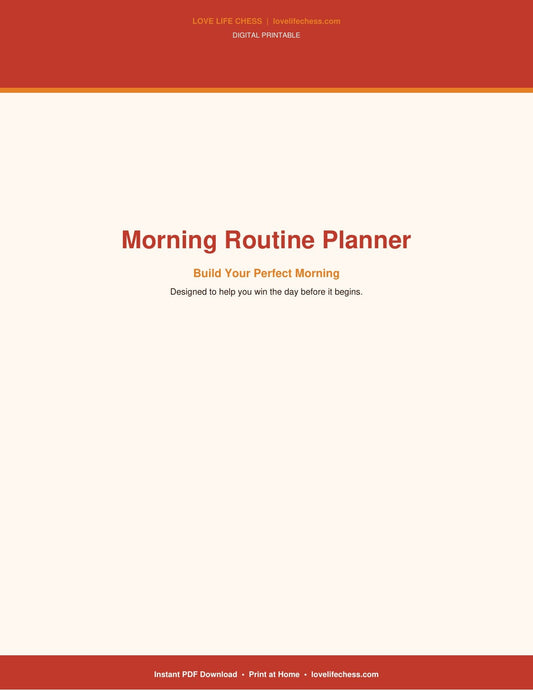 Morning Routine Planner — Build Your Perfect Morning (PDF)