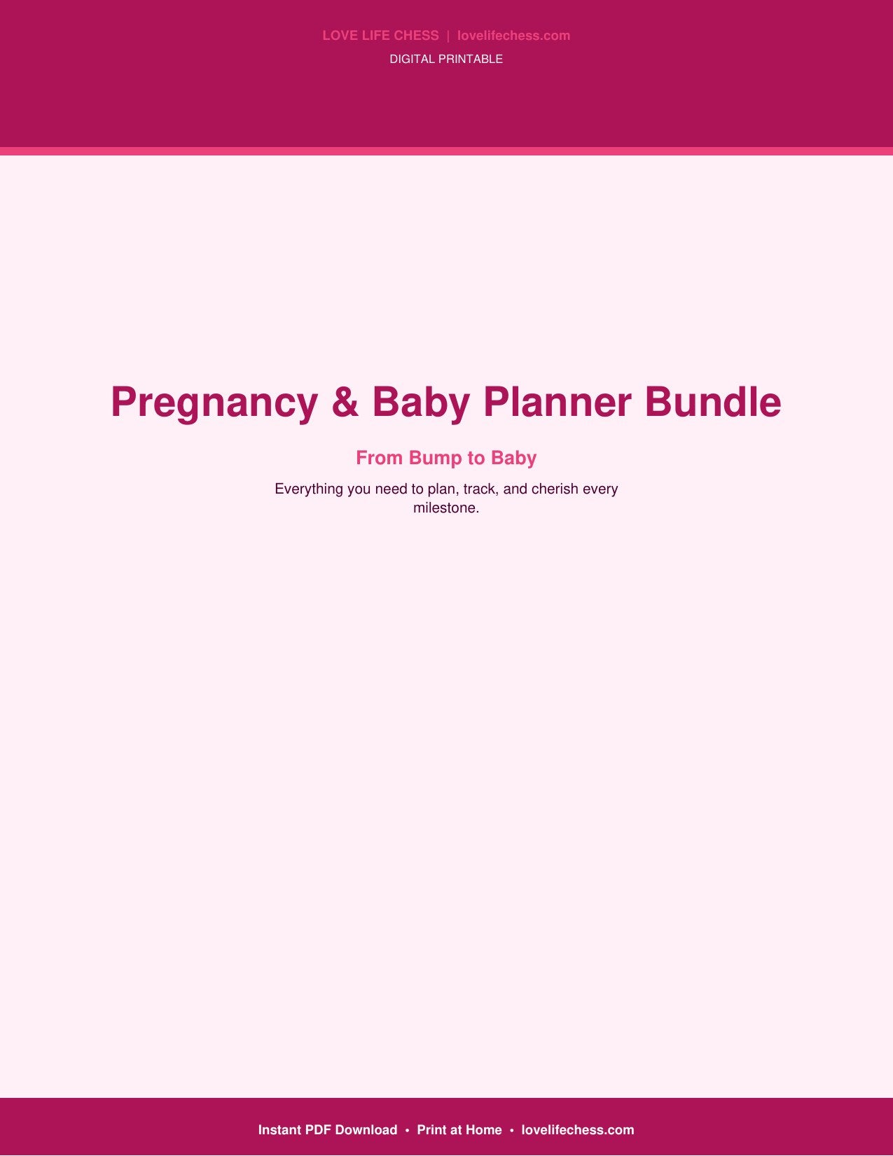 Pregnancy & Baby Planner Bundle — From Bump to Baby (PDF)