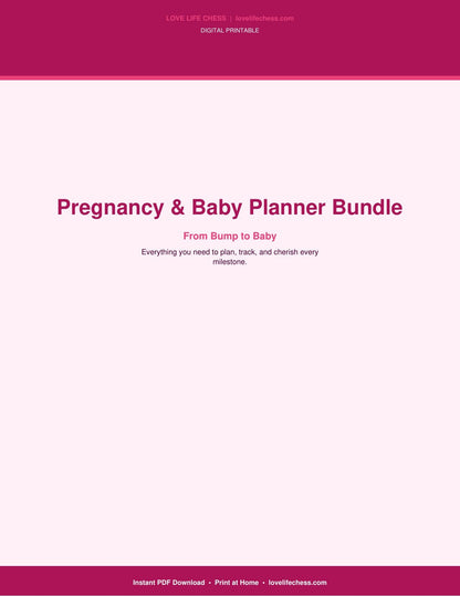 Pregnancy & Baby Planner Bundle — From Bump to Baby (PDF)