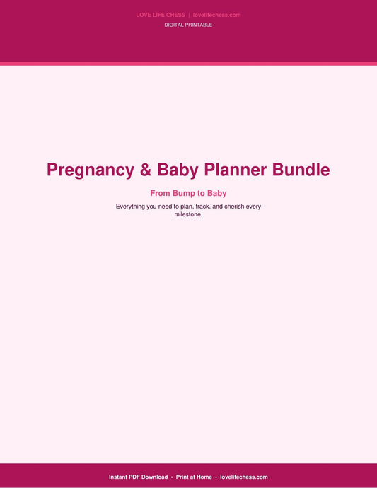Pregnancy & Baby Planner Bundle — From Bump to Baby (PDF)