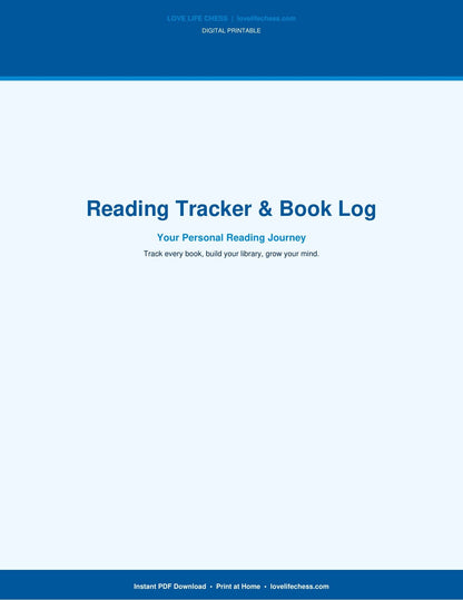 Reading Tracker & Book Log — Your Personal Library Journal (PDF)