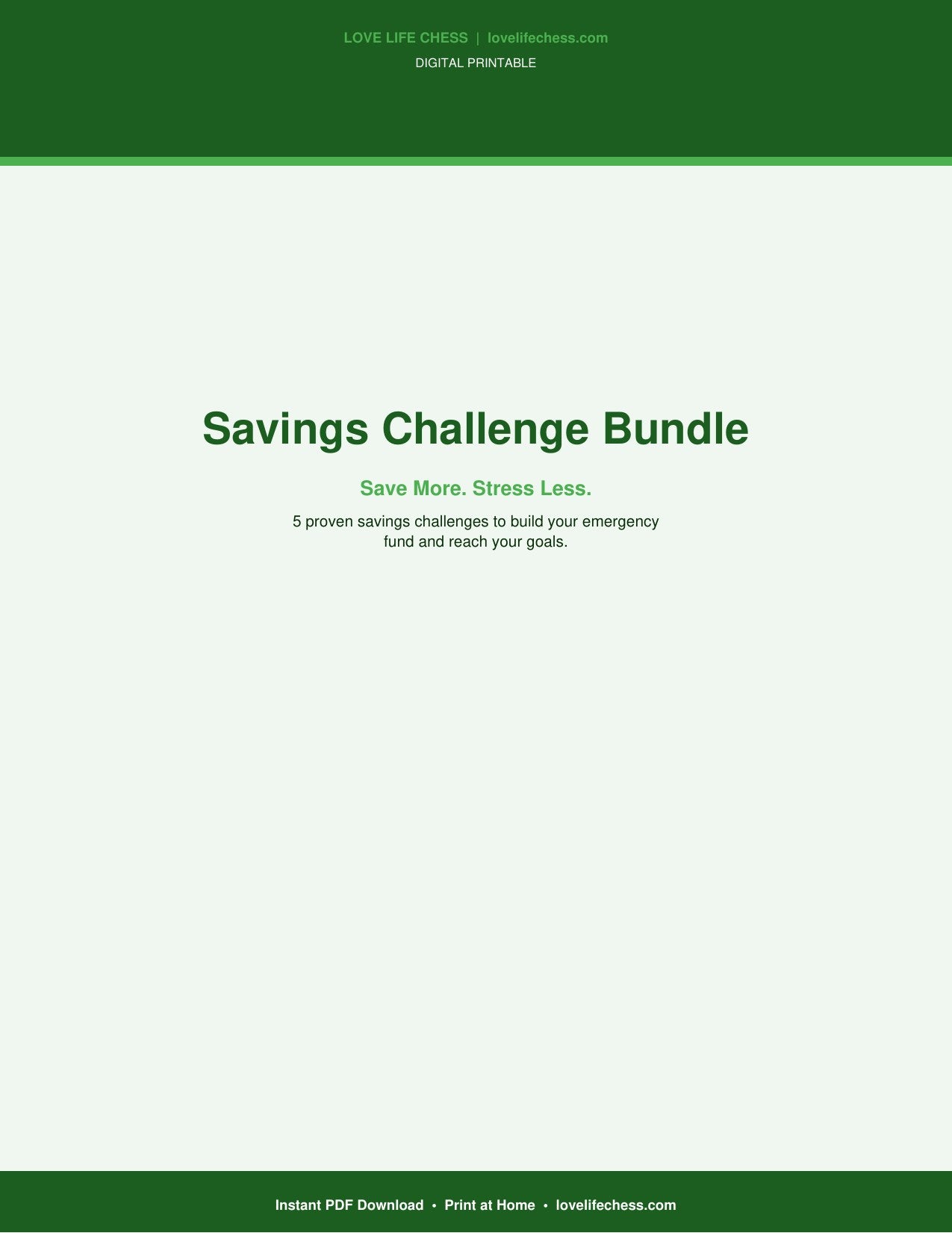 Savings Challenge Bundle — Fun Ways to Save Money Fast (PDF)