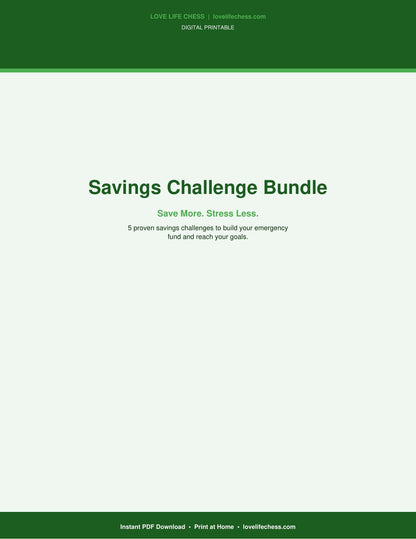 Savings Challenge Bundle — Fun Ways to Save Money Fast (PDF)