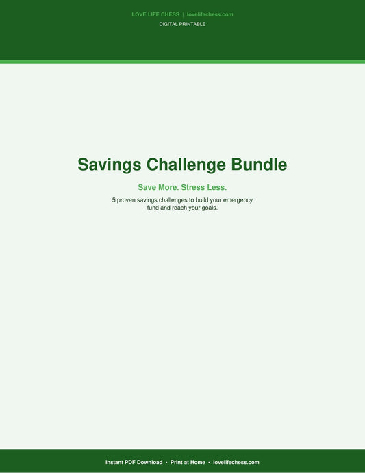 Savings Challenge Bundle — Fun Ways to Save Money Fast (PDF)