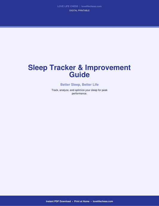 Sleep Tracker & Improvement Guide — 28-Day Better Sleep System (PDF)