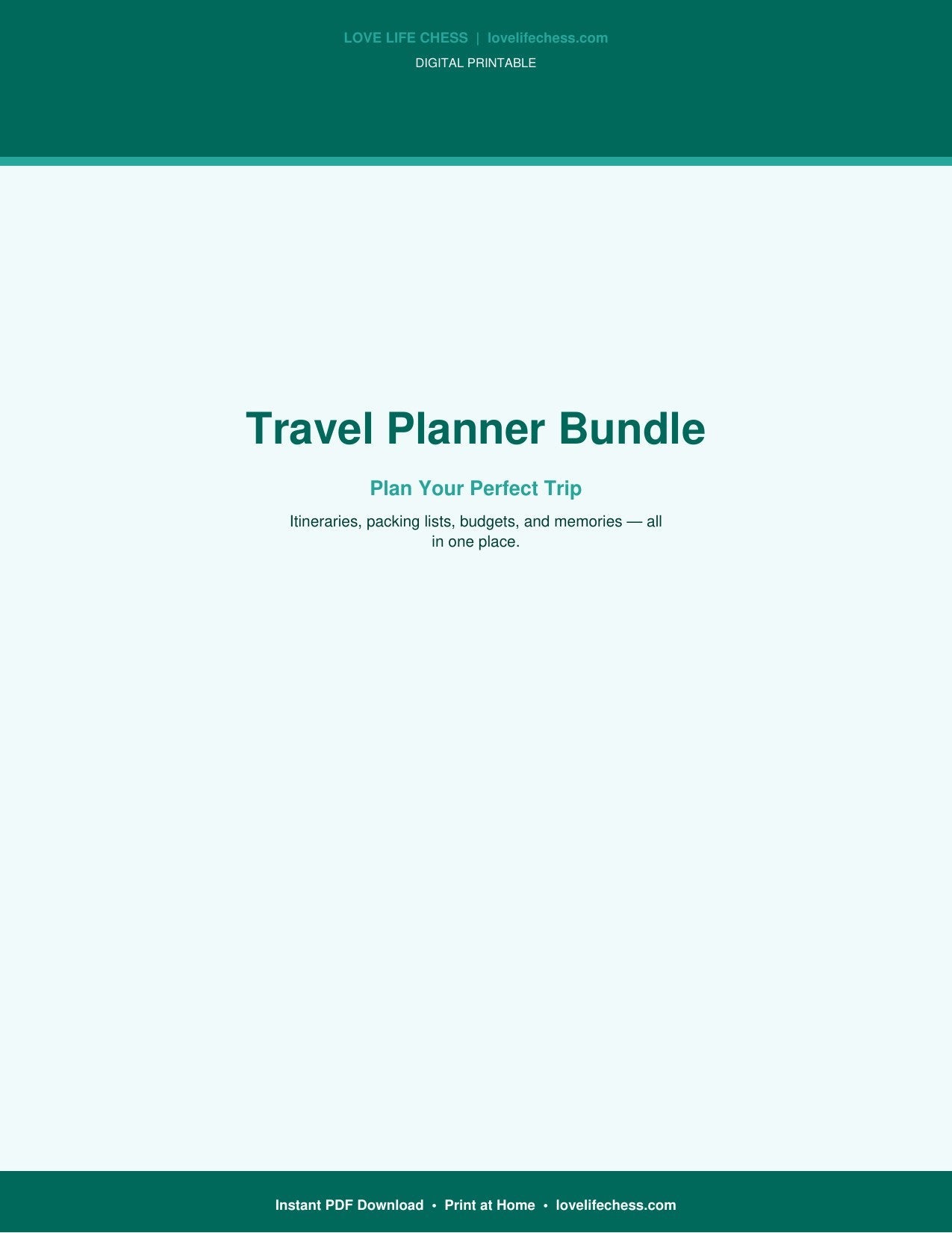 Travel Planner Bundle — Plan Every Trip Perfectly (PDF)