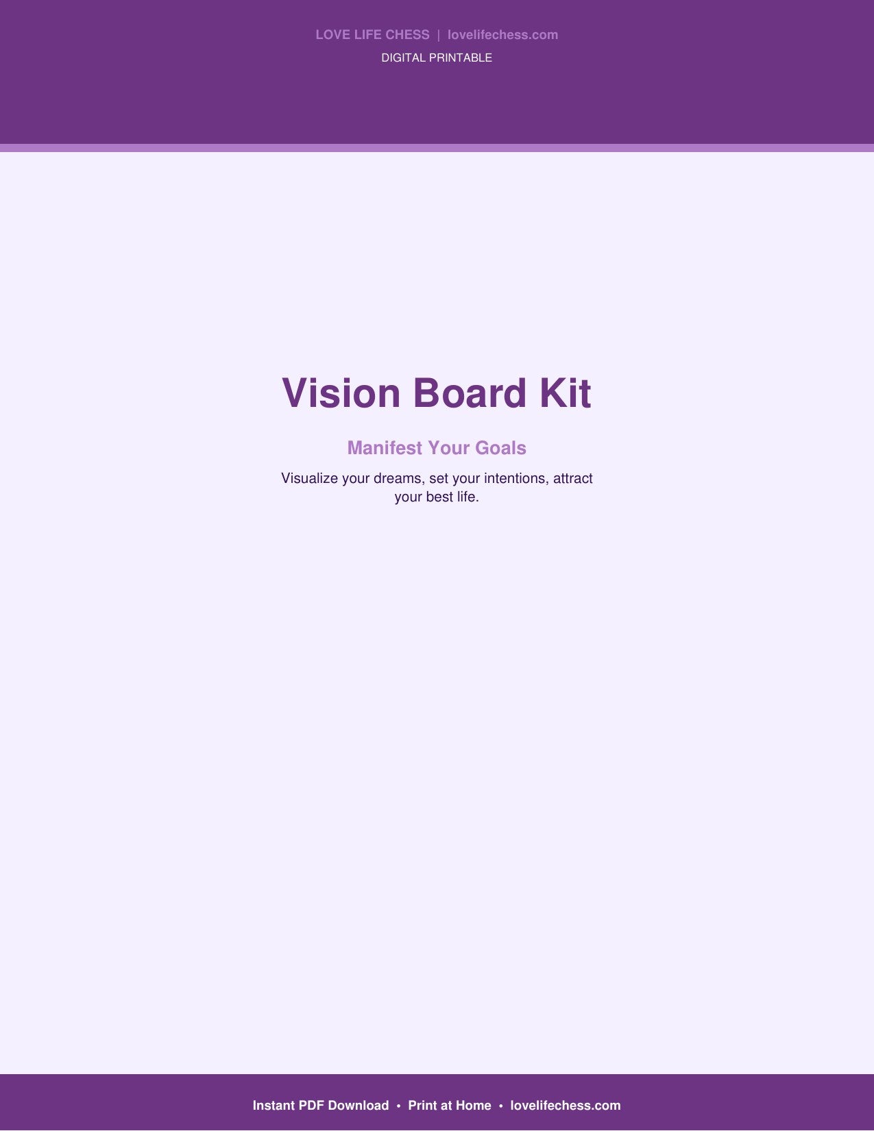 Vision Board Kit — Manifest Your Goals (PDF Printable)