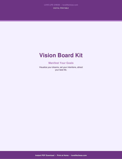 Vision Board Kit — Manifest Your Goals (PDF Printable)
