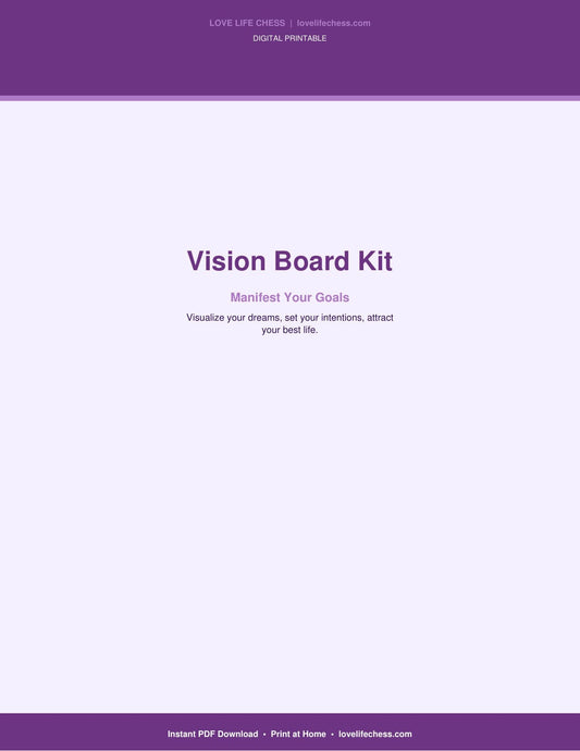 Vision Board Kit — Manifest Your Goals (PDF Printable)