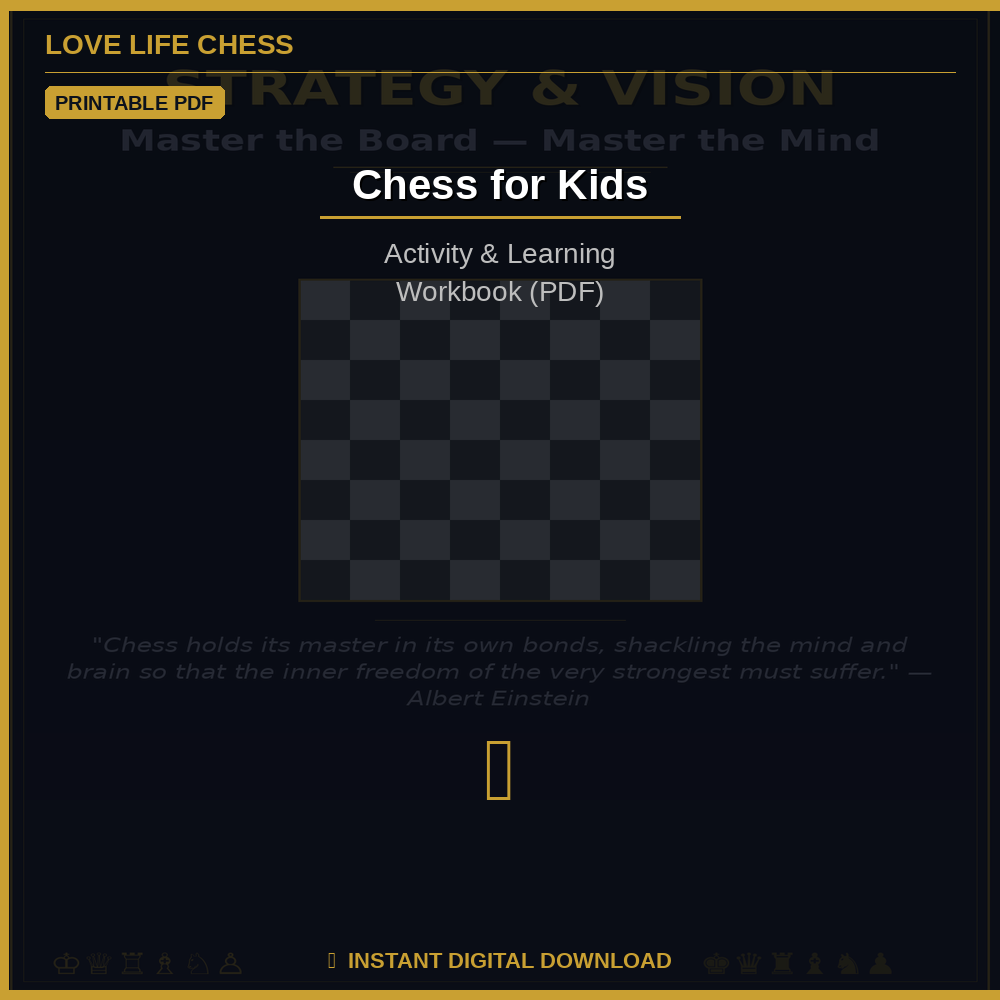 Chess for Kids — Activity & Learning Workbook (PDF)
