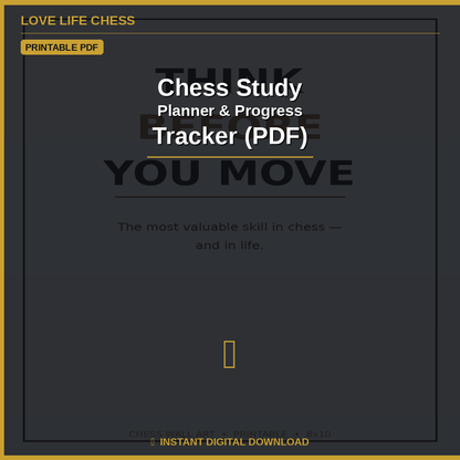 Chess Study Planner & Progress Tracker (PDF)