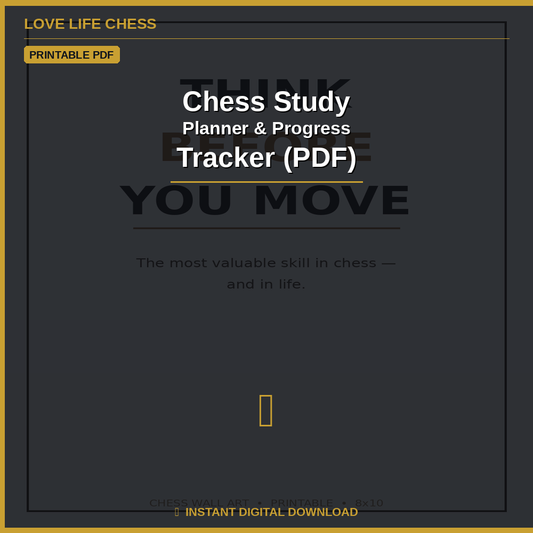 Chess Study Planner & Progress Tracker (PDF)