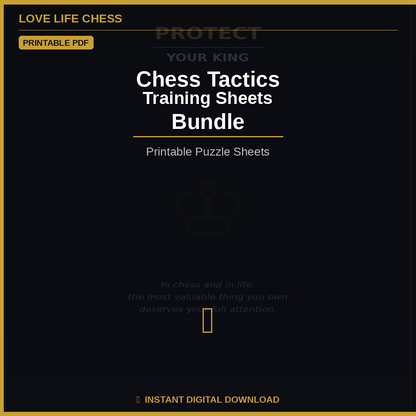 Chess Tactics Training Sheets Bundle — Printable Puzzle Sheets