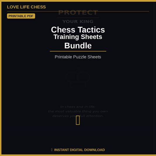 Chess Tactics Training Sheets Bundle — Printable Puzzle Sheets
