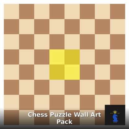 Chess Puzzle Wall Art Pack — 5 Famous Game Positions (PNG)