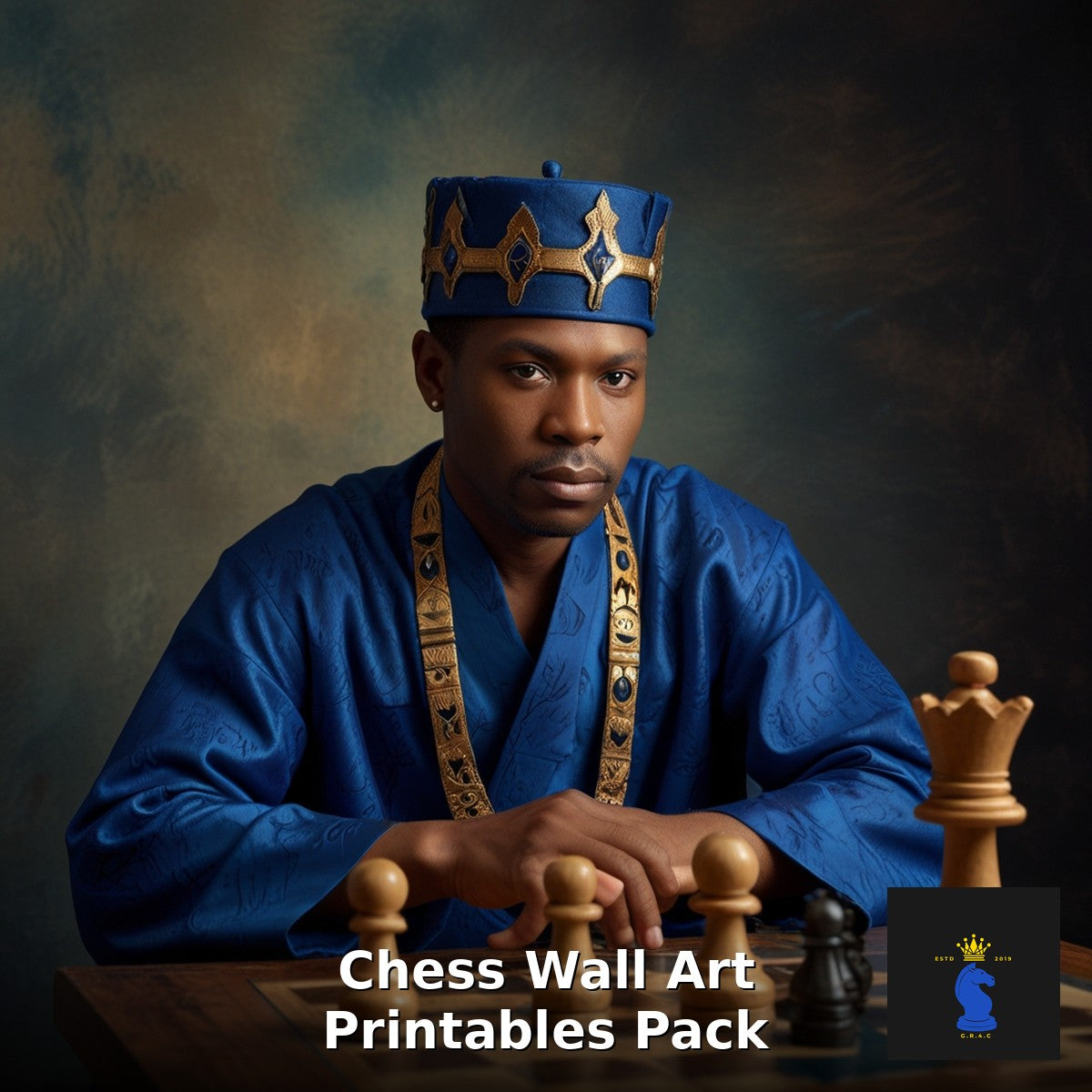 Chess Wall Art Printables Pack — 5 High-Quality Designs (PNG)