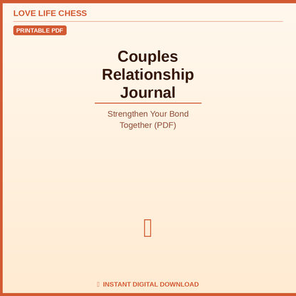 Couples Relationship Journal — Strengthen Your Bond Together (PDF)