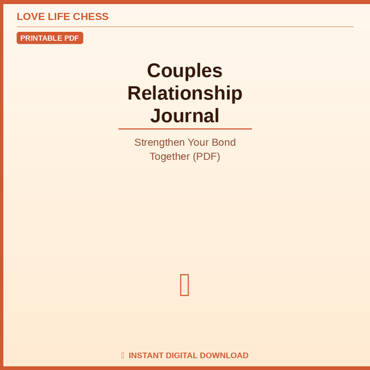 Couples Relationship Journal — Strengthen Your Bond Together (PDF)