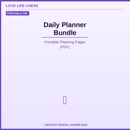 Daily Planner Bundle — Printable Planning Pages (PDF)