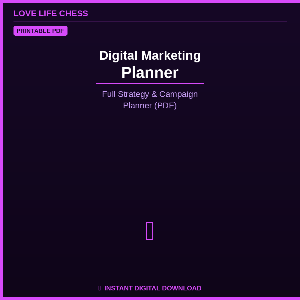 Digital Marketing Planner — Full Strategy & Campaign Planner (PDF)