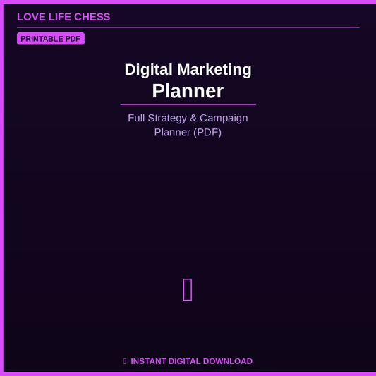 Digital Marketing Planner — Full Strategy & Campaign Planner (PDF)