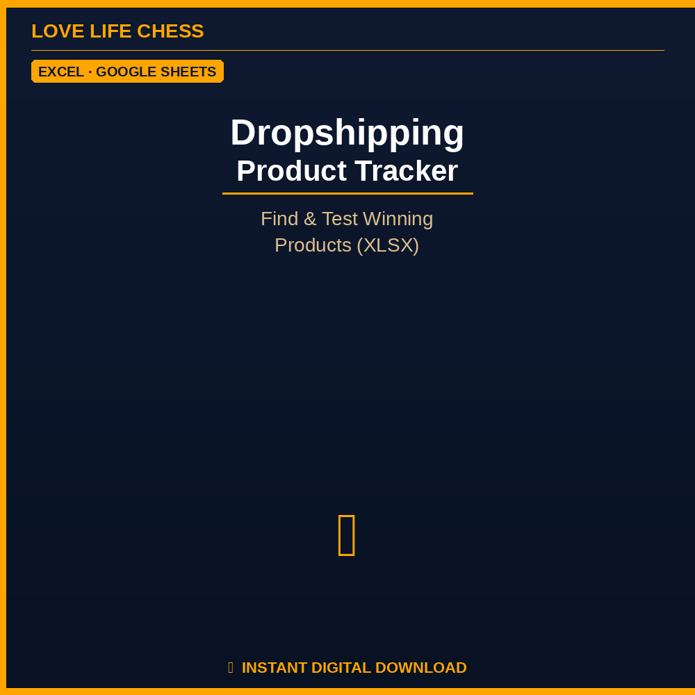 Dropshipping Product Tracker — Find & Test Winning Products (XLSX)