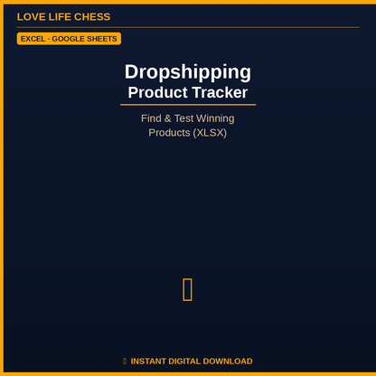 Dropshipping Product Tracker — Find & Test Winning Products (XLSX)