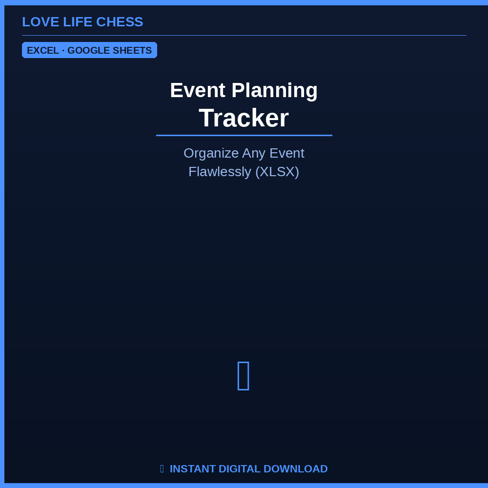Event Planning Tracker — Organize Any Event Flawlessly (XLSX)