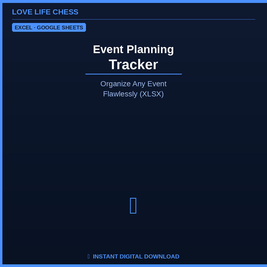 Event Planning Tracker — Organize Any Event Flawlessly (XLSX)