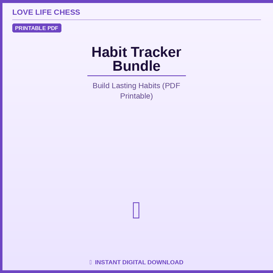 Habit Tracker Bundle — Build Lasting Habits (PDF Printable)