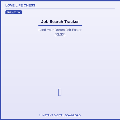 Job Search Tracker — Land Your Dream Job Faster (XLSX)