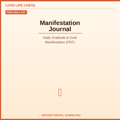 Manifestation Journal — Daily Gratitude & Goal Manifestation (PDF)