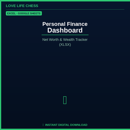 Personal Finance Dashboard — Net Worth & Wealth Tracker (XLSX)