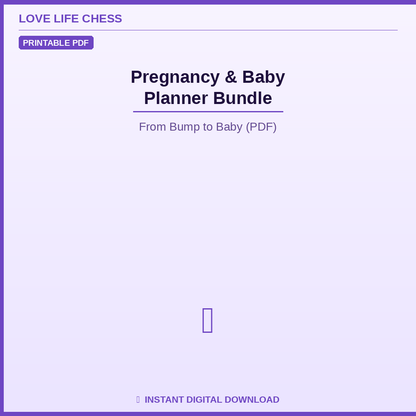 Pregnancy & Baby Planner Bundle — From Bump to Baby (PDF)