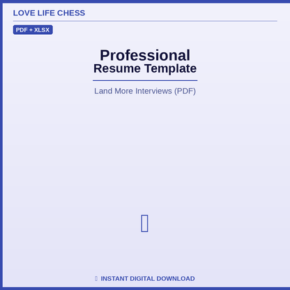 Professional Resume Template — Land More Interviews (PDF)