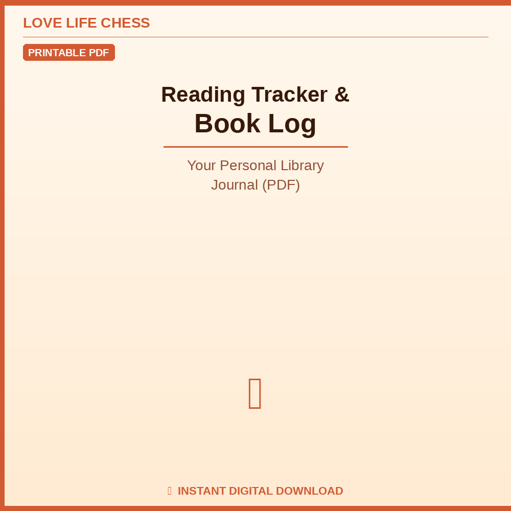 Reading Tracker & Book Log — Your Personal Library Journal (PDF)