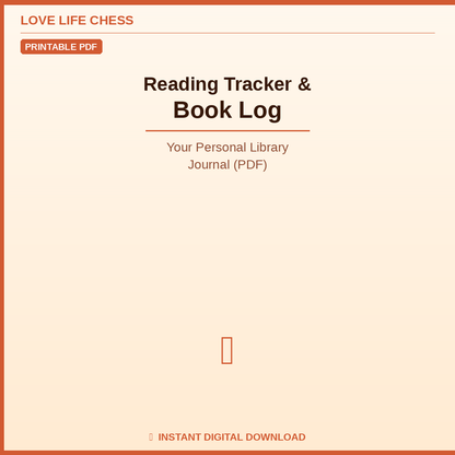 Reading Tracker & Book Log — Your Personal Library Journal (PDF)