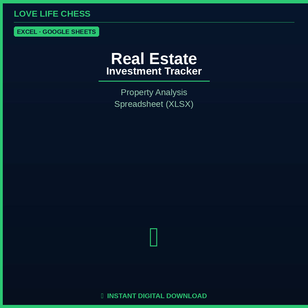 Real Estate Investment Tracker — Property Analysis Spreadsheet (XLSX)