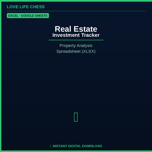 Real Estate Investment Tracker — Property Analysis Spreadsheet (XLSX)