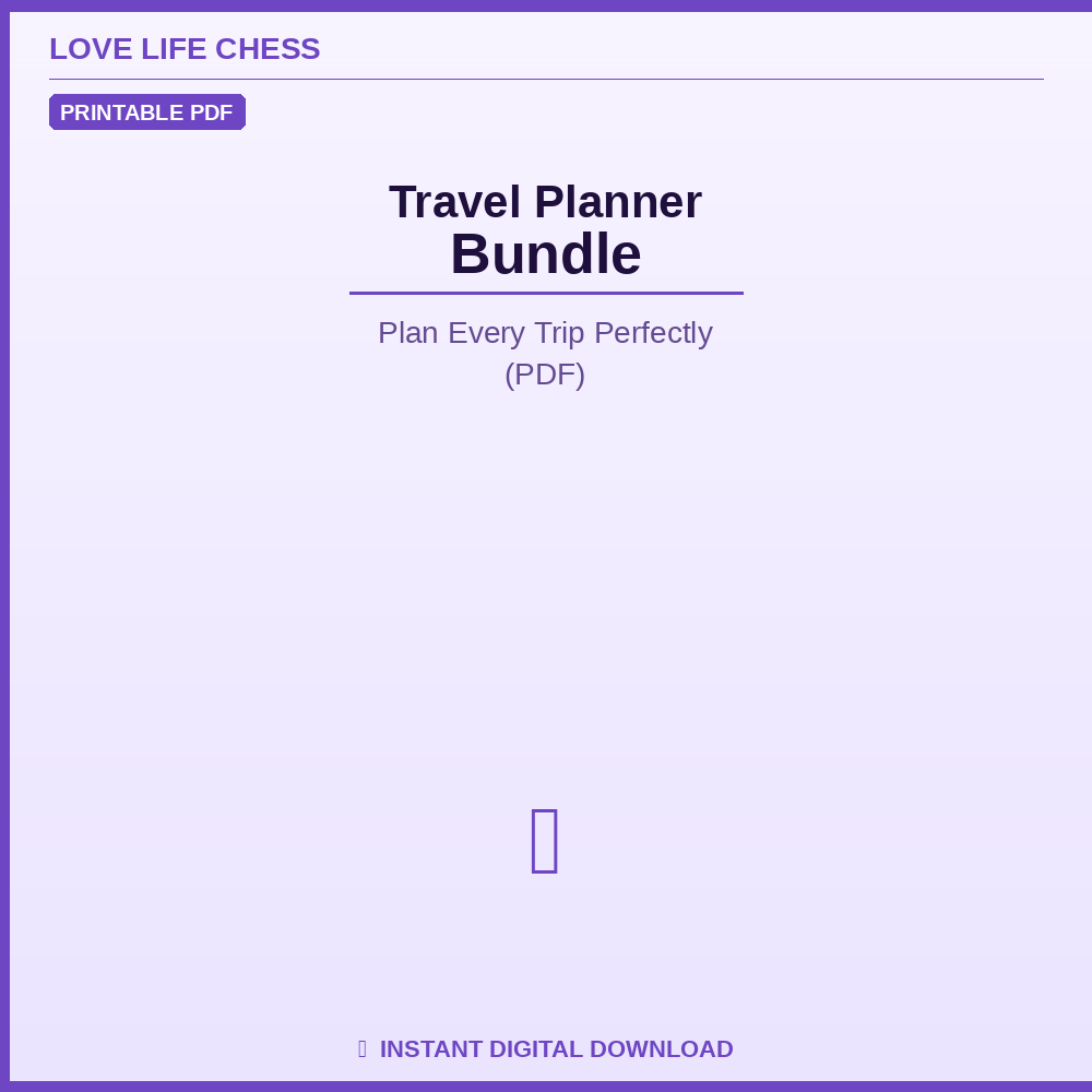 Travel Planner Bundle — Plan Every Trip Perfectly (PDF)